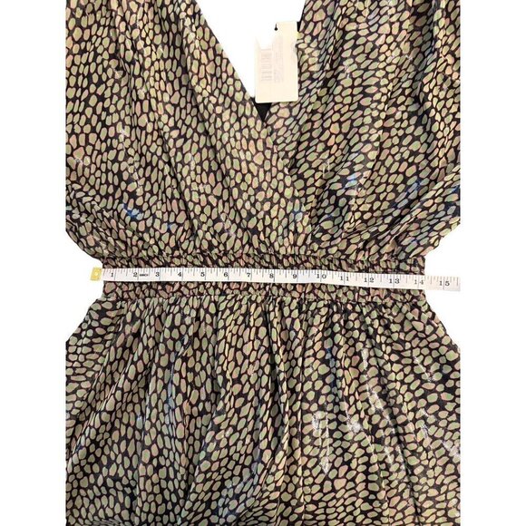 NWT NOCTURNE Dress Mini‎ Wrap Black Print Size XL - Picture 11 of 16